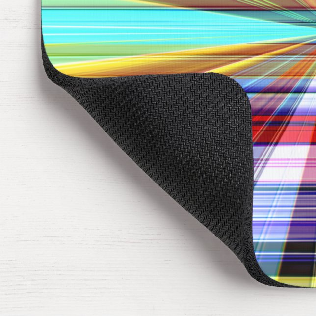 Colours stripes crossed crossed by panorama effect mouse mat (Corner)
