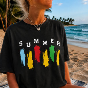 Colours Summer Vibes Graphic Tee Minimalist Tshirt