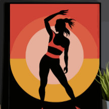 colours vintage silhouette girl