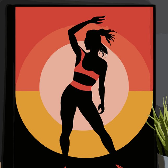 colours vintage silhouette girl poster (Creator Uploaded)