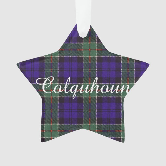 Colquhoun clan Plaid Scottish tartan Ornament (Front)