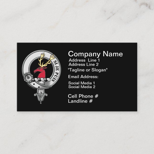 Colquhoun Crest Badge Business Card (Front)