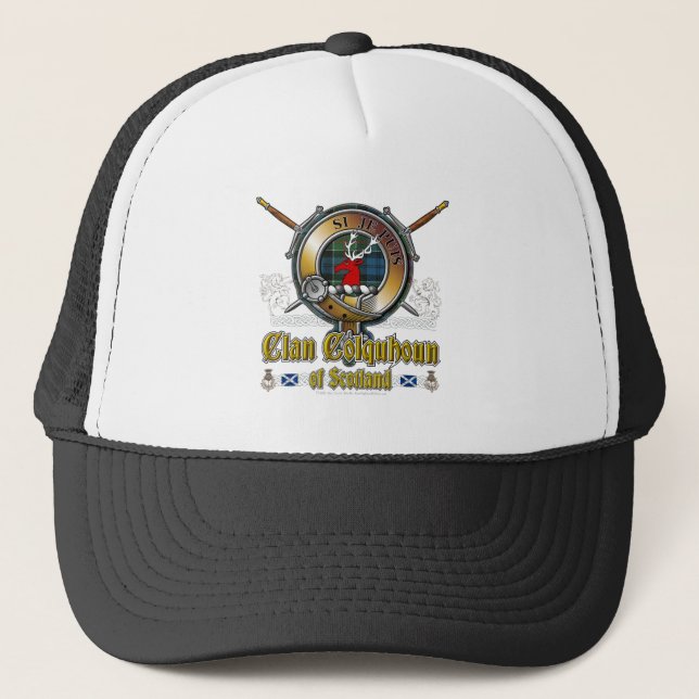 Colquhoun Crest Badge Trucker Hat (Front)