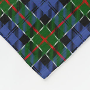 Colquhoun Family Tartan Plaid Pattern Fleece Blanket