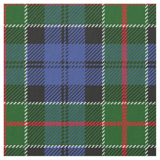 Colquhoun Scottish Clan Tartan Fabric (Close Up)