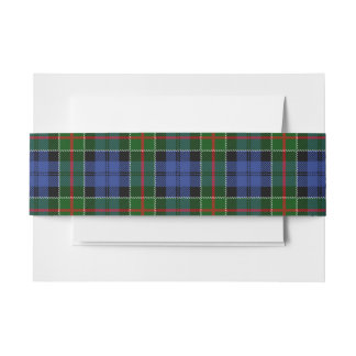 Colquhoun Scottish Tartan Belly Band Invitation Belly Band
