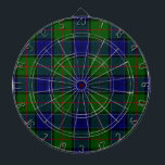 Colquhoun tartan blue green plaid dartboard<br><div class="desc">Colquhoun clan tartan blue green plaid</div>