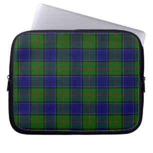 Colquhoun tartan blue green plaid laptop sleeve