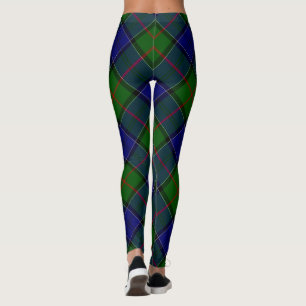 Colquhoun tartan blue green plaid leggings