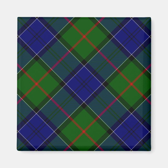 Colquhoun tartan blue green plaid magnet (Front)