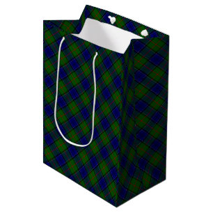 Colquhoun tartan blue green plaid medium gift bag