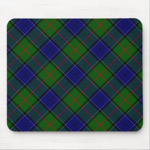 Colquhoun tartan blue green plaid mouse mat