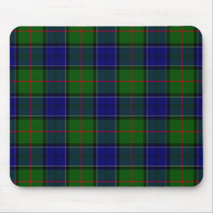 Colquhoun tartan blue green plaid mouse mat