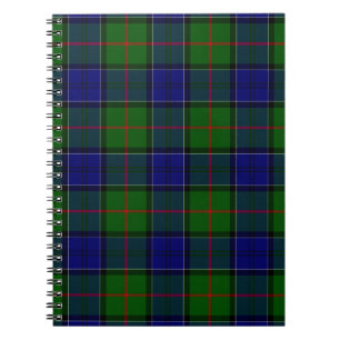 Colquhoun tartan blue green plaid notebook