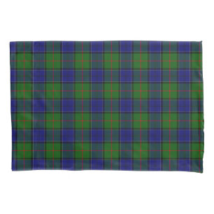 Colquhoun tartan blue green plaid pillowcase