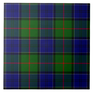 Colquhoun tartan blue green plaid tile