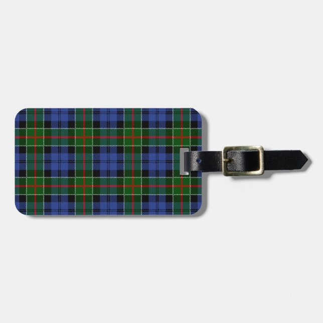 Colquhoun Tartan Pattern Luggage Tag (Front Horizontal)