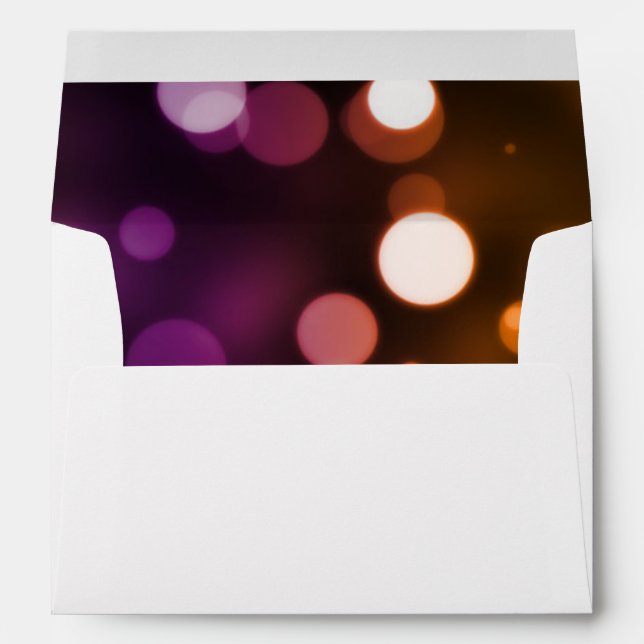 Colrful Bokeh Faux Foil Confetti Elegant Sparkles Envelope (Back (Bottom))