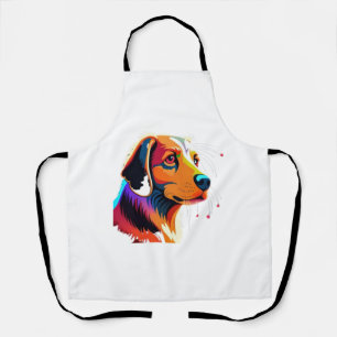 Colrful Dog Graphic - Apron