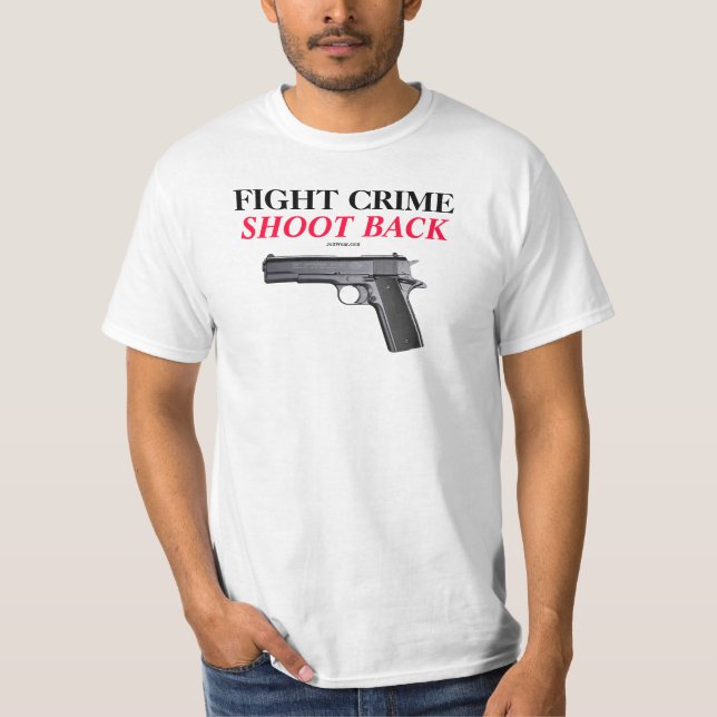COLT 1911 FIGHT CRIME T-Shirt (Front)