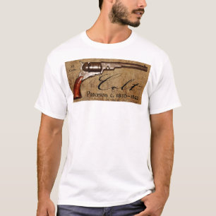 Colt Paterson Revolver Antique Gun on Parchment T-Shirt