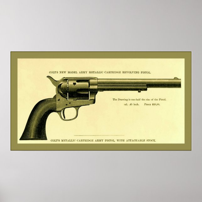 Colt Revolver ~ 1878 ~ Vintage Advertising Poster (Front)