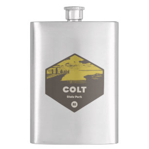 Colt State Park Rhode Island Hip Flask