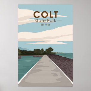 Colt State Park Rhode Island Vintage Poster