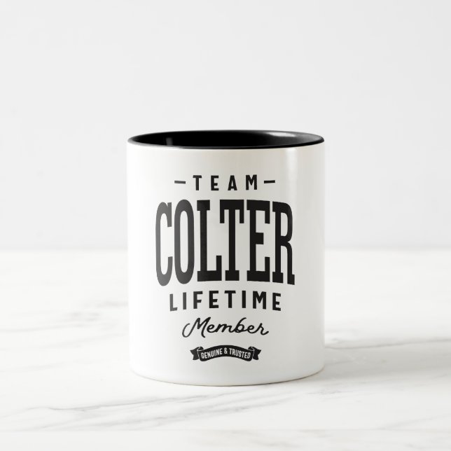 Colter Lifetime Member Personalised Name Colter Two-Tone Coffee Mug (Center)
