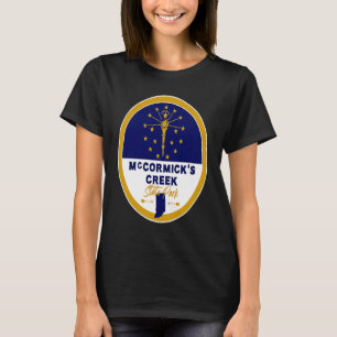 Colton California CA Flag and Bear Badge Souvenir T-Shirt