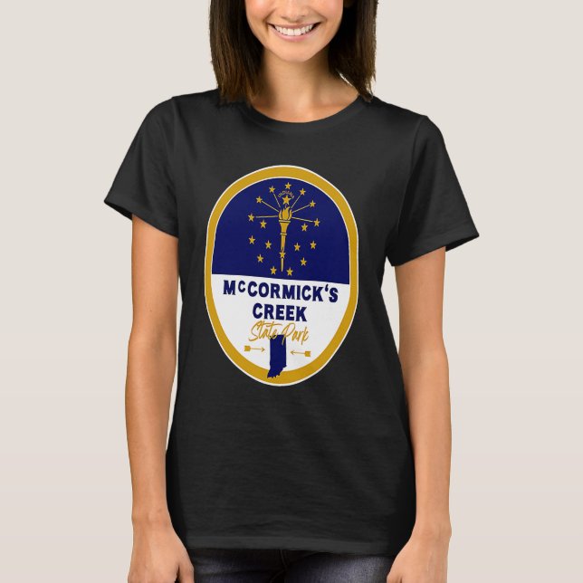 Colton California CA Flag and Bear Badge Souvenir  T-Shirt (Front)