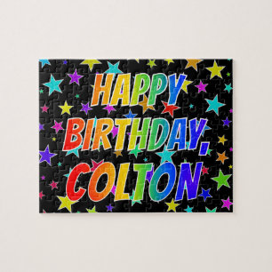 "COLTON" First Name, Fun "HAPPY BIRTHDAY" Jigsaw Puzzle