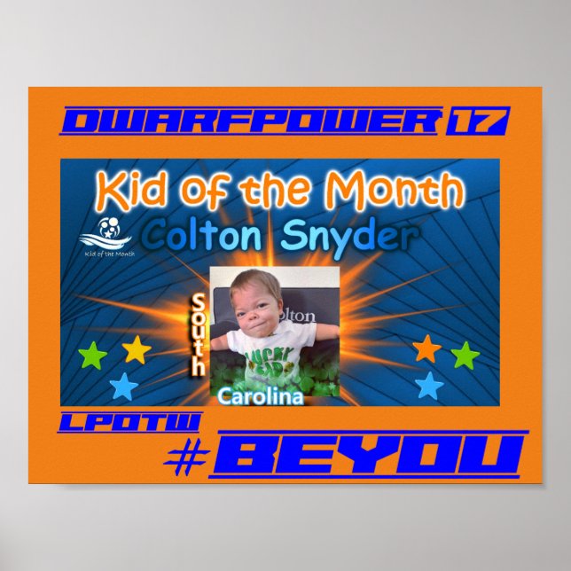 Colton Snyder Kid of the Month Poster (Front)