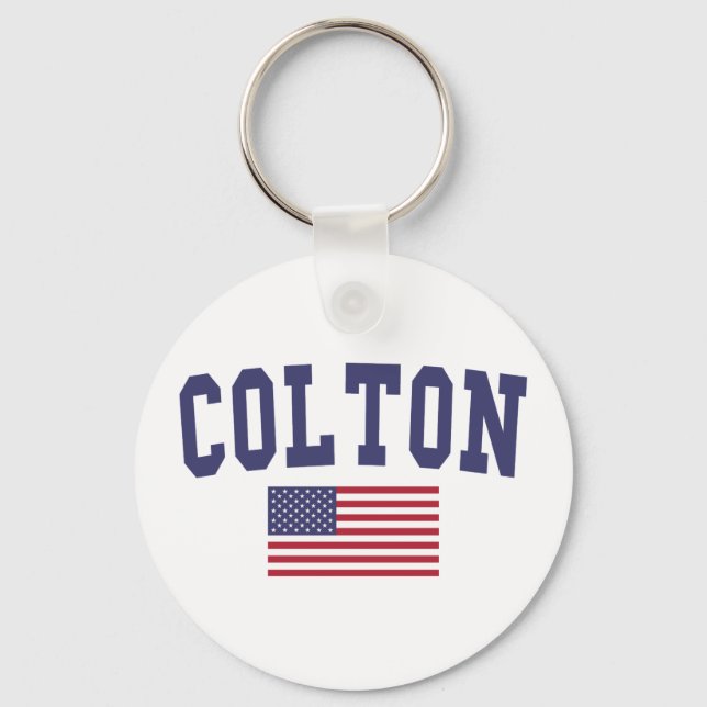 Colton US Flag Key Ring (Front)