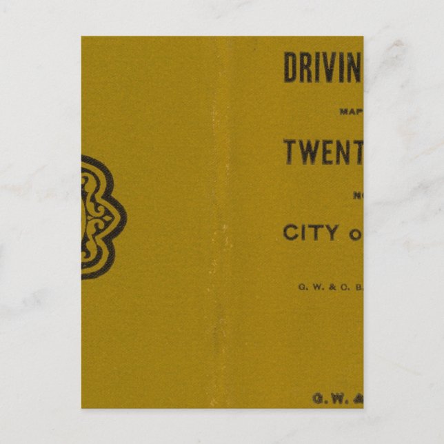 Colton's Driving and Wheeling Map of the US 3 Postcard (Front)