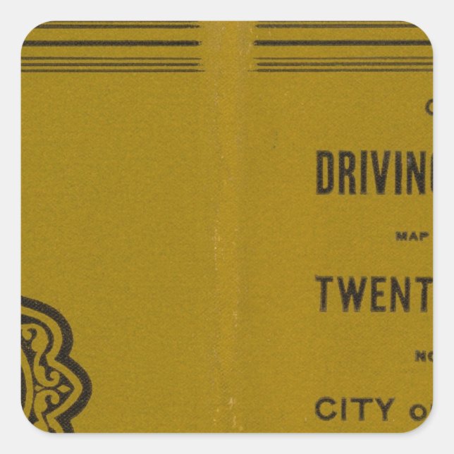 Colton's Driving and Wheeling Map of the US 3 Square Sticker (Front)