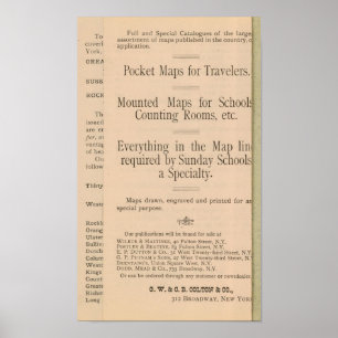 Colton's Driving and Wheeling Map of the US Poster