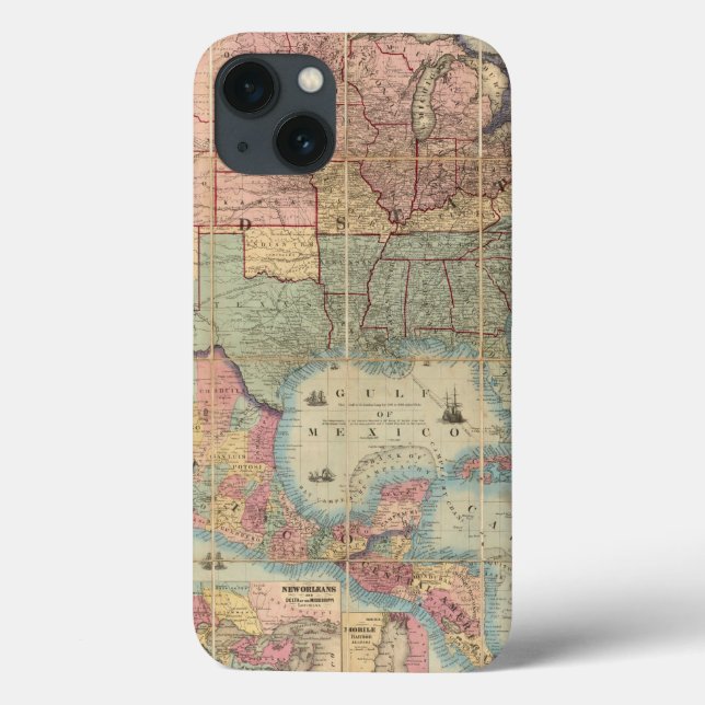 Colton's Railroad And Military Map Case-Mate iPhone Case (Back)