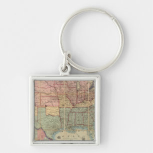 Colton's Railroad And Military Map Key Ring