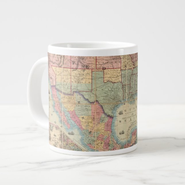 Colton's Railroad And Military Map Large Coffee Mug (Front Left)