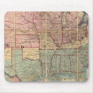 Colton's Railroad And Military Map Mouse Mat