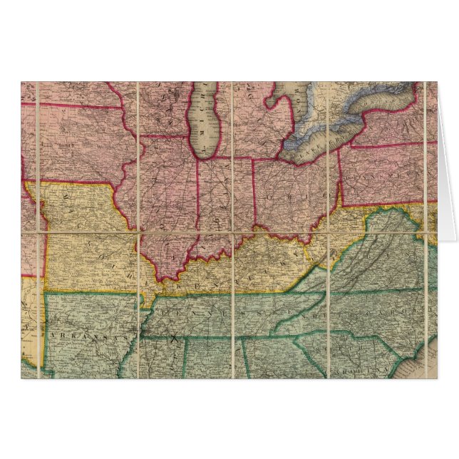 Colton's Railroadand County Map, United States (Front Horizontal)