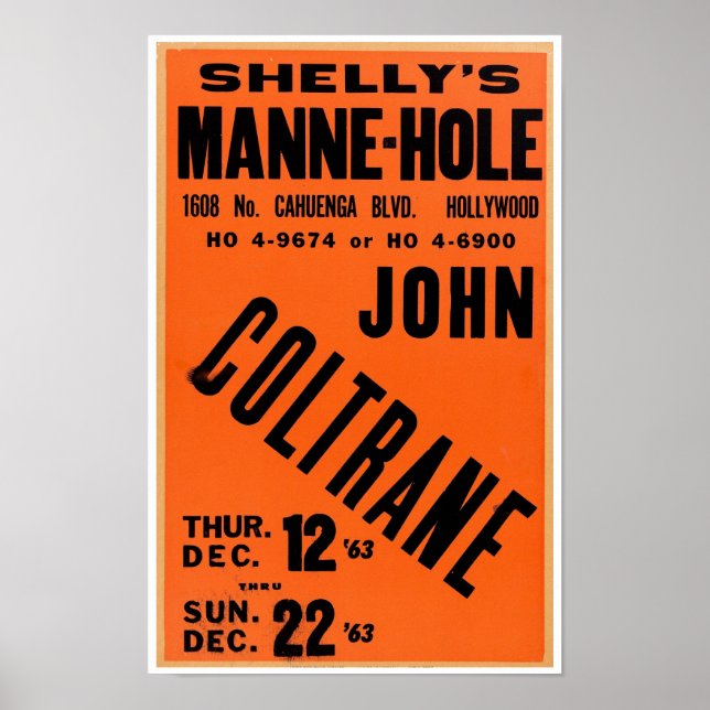 Coltrane Live Jazz Vintage Poster (Front)