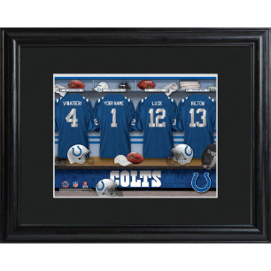 Colts NFL Locker Room Sign With Matted Frame