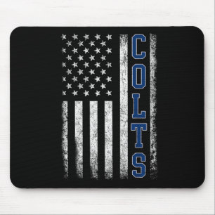 Colts Vintage Retro Men Women Boy Girl Mouse Mat