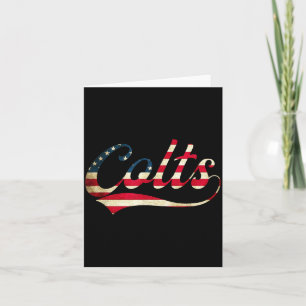 Colts Vintage Retro Men Women Card