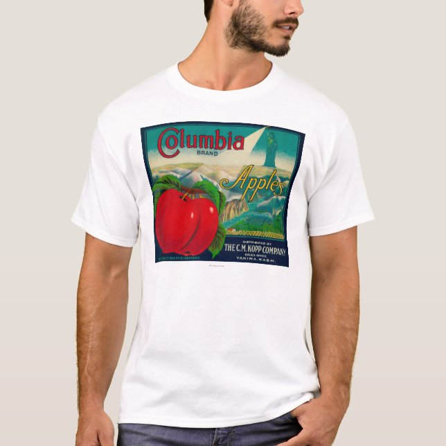 Columbia Apple Crate LabelYakima, WA T-Shirt (Front)