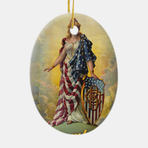Columbia Brewing Co. Poster Ceramic Tree Decoration