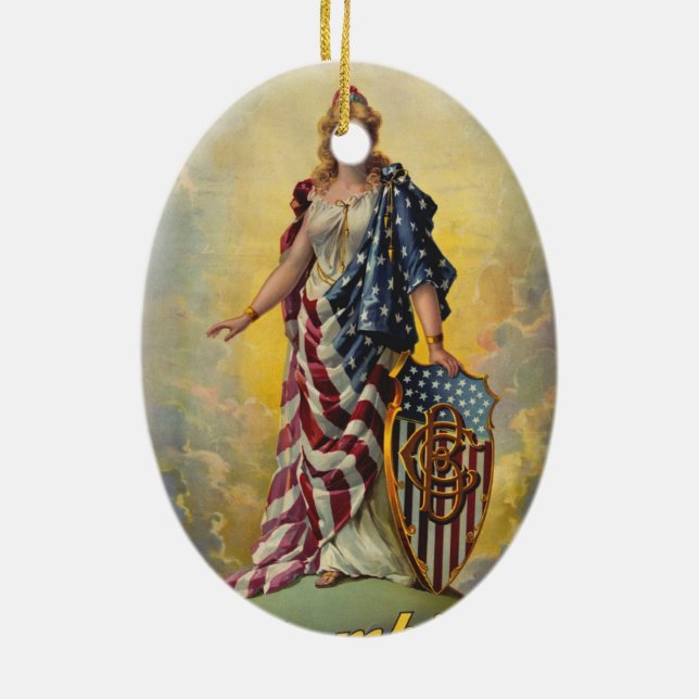 Columbia Brewing Co. Poster Ceramic Tree Decoration (Back)
