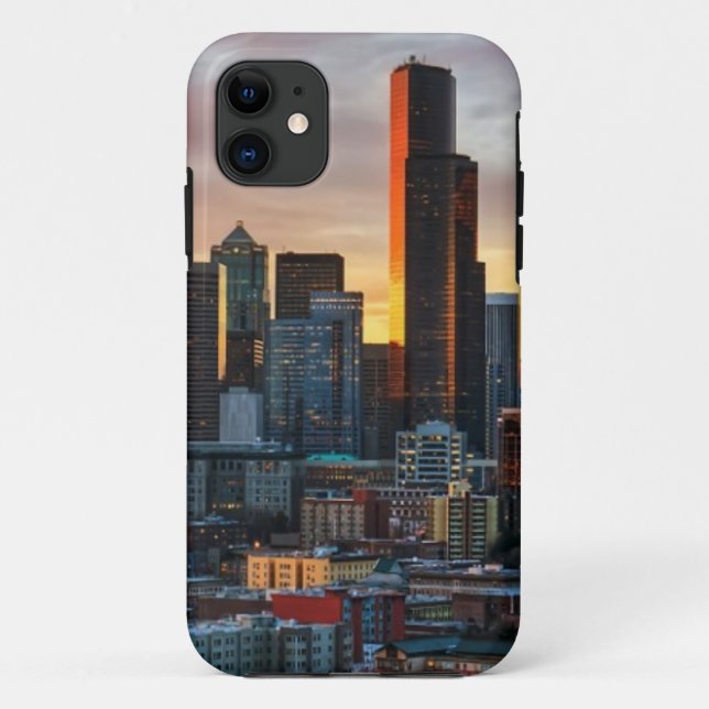 Columbia centre and downtown Seattle, Seattle Case-Mate iPhone Case (Back)